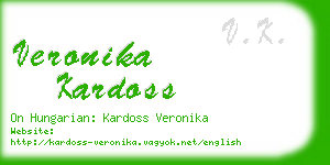 veronika kardoss business card